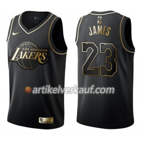 NBA Los Angeles Lakers Trikot LeBron James 23 Nike Schwarz Golden Edition Swingman - Herren